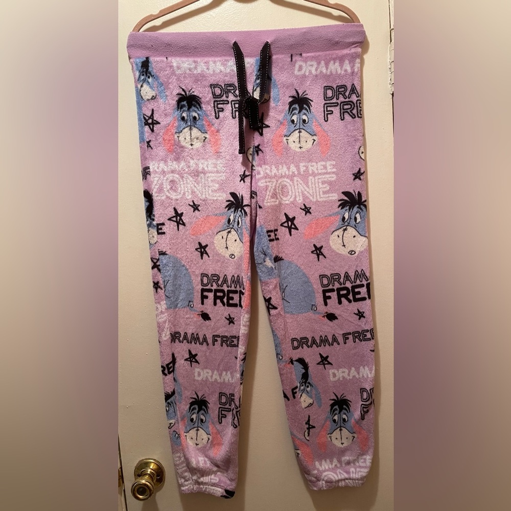 Disney Eeyore Pink Cozy Fleece Pajama Pants